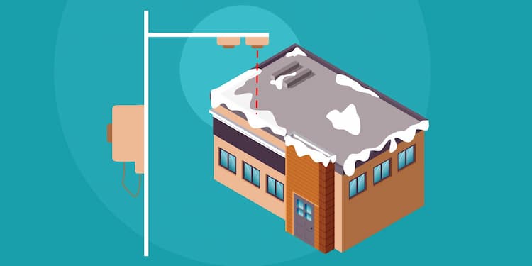 Prylada Remote Flat Roof Snow Load Monitoring